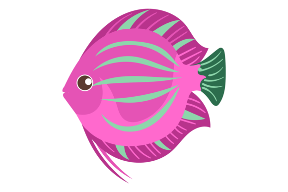 Bringing Playful Personality to Projects with Discus Fish Cartoon Icon