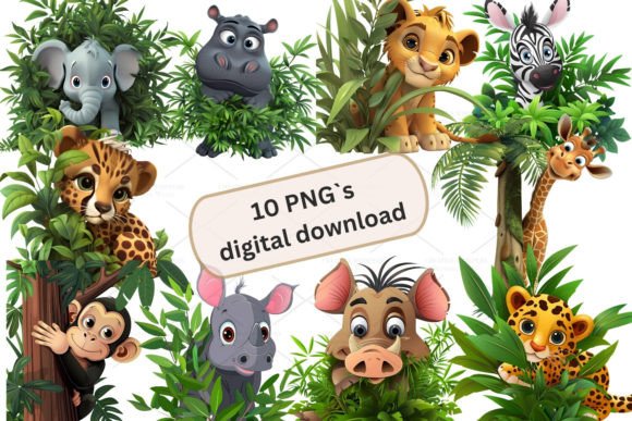 Bringing the Wild to Life: Jungle Animal Clipart for Modern Projects