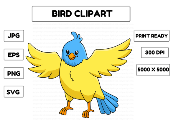 Charming Bird Animal Cartoon Colored Clipart for Creative Projects