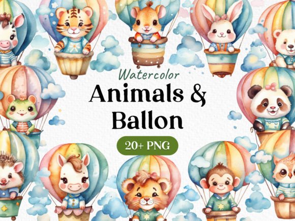 Creative Uses for Bundle Watercolor Balloon Animal PNGs
