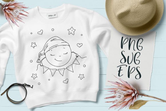 Cute Moon Happy Baby Animal SVG: A Designer's Playful Asset