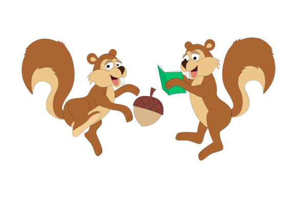 Cute Squirrel Animal Cartoon: A Playful Asset for Creative Brands