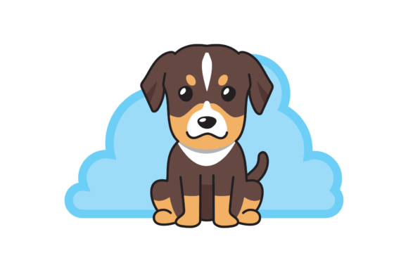 Dog Cute Animal Vector Cloud: Charming Vectors for Modern Design