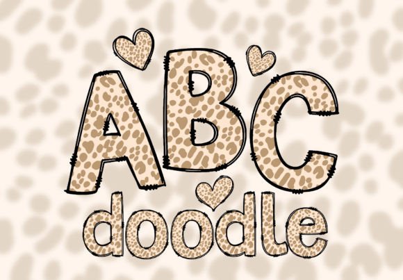 Doodle Letters PNG Alphabet Animal Print: A Creative Asset for Designers