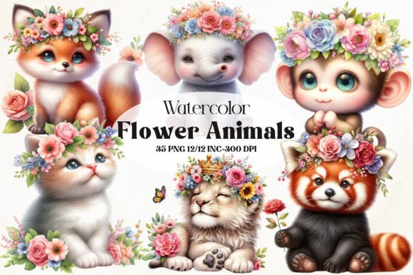 Flower Animal Sublimation Clipart: Unleash Your Creative Potential