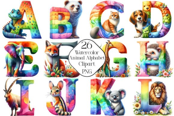Unleashing Creativity with Watercolor Animal Alphabet Clipart