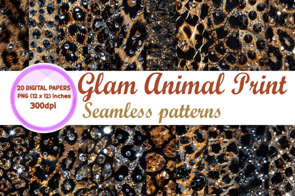 Unleashing Visual Energy with Glam Animal Print Seamless Patterns