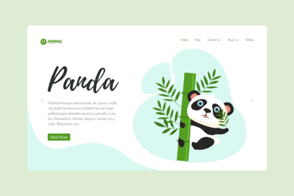 Website Illustration - Panda Animal: Versatile Design Asset